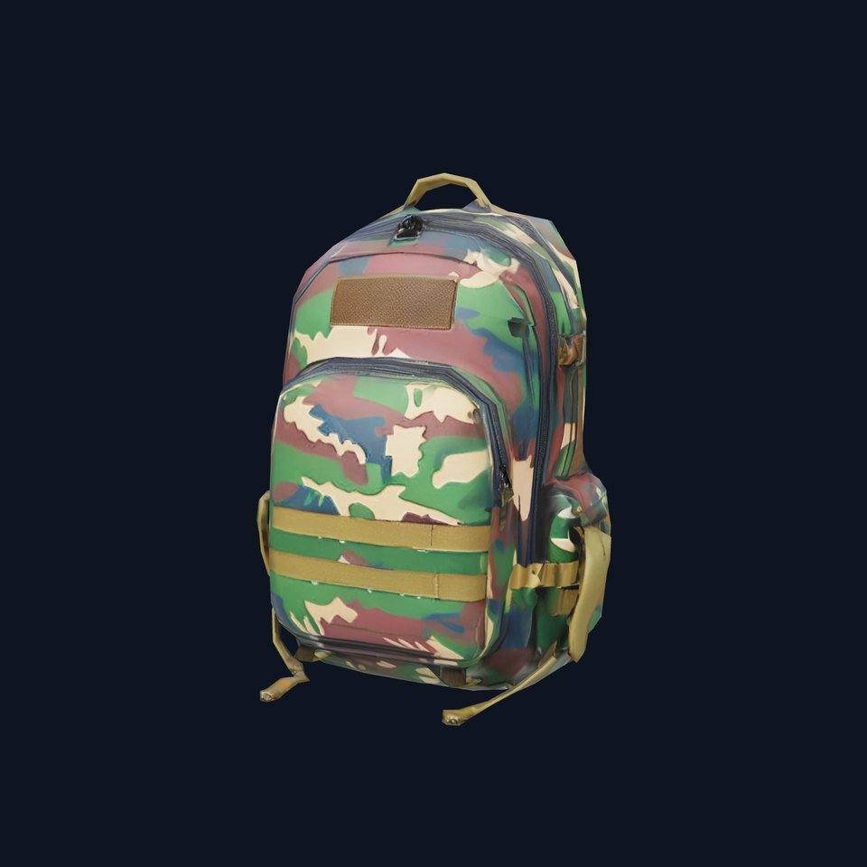 Camo Tactical Backpack model pack